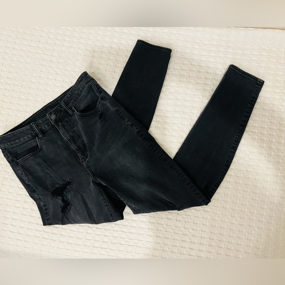 American Eagle Size 8 Black , Leggings Super Stretch new without tag #1